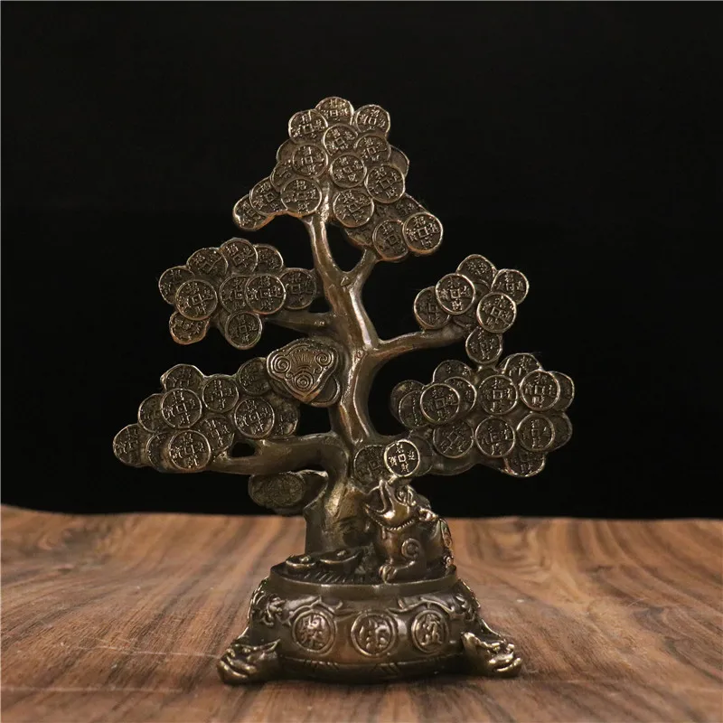 Popular pure copper money sculpture, home decoration, business gift, fortune tree