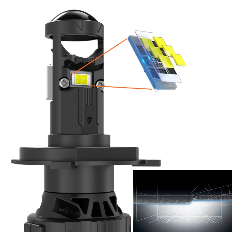 

T05 90W 10000LM H7 Led Headlight Lens 9005 9006 H4 H7 Led Light H11 Led Light for Car Accessories Built-in Driver