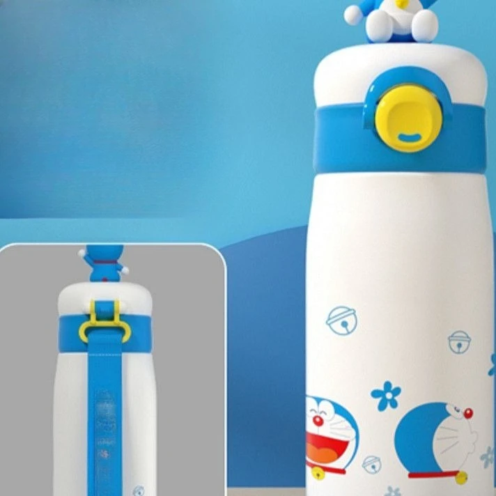 

Blue Cat Thermos Cup with 316 Stainless Steel Seamless Liner Straight Drink Student Cup Portable Winter Insulated Water Bottle