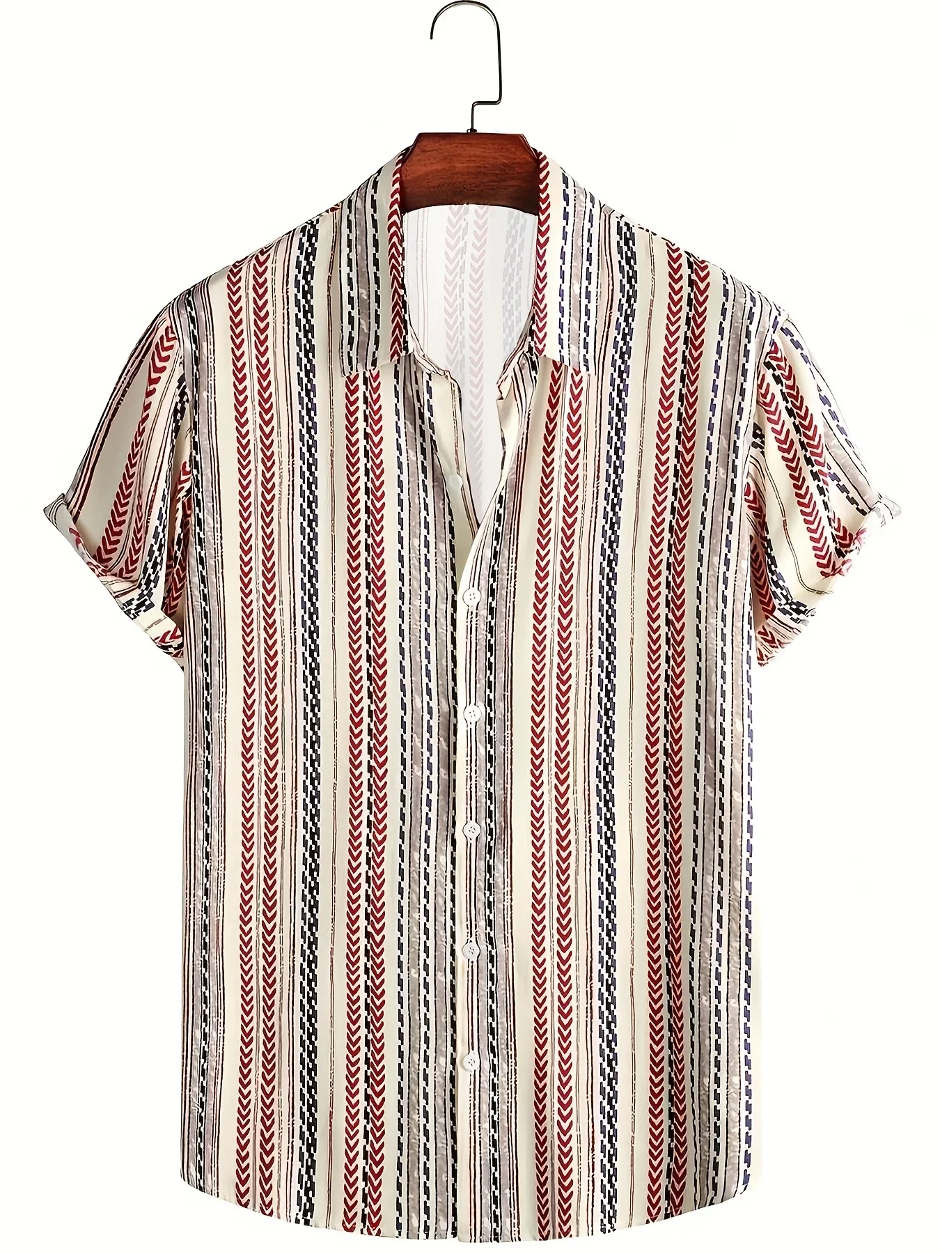 Classic Vintage Paisley Floral Print Multi Style Hawaiian Aloha Shirt Men Lightweight Short Sleeve Travel Button Blouse