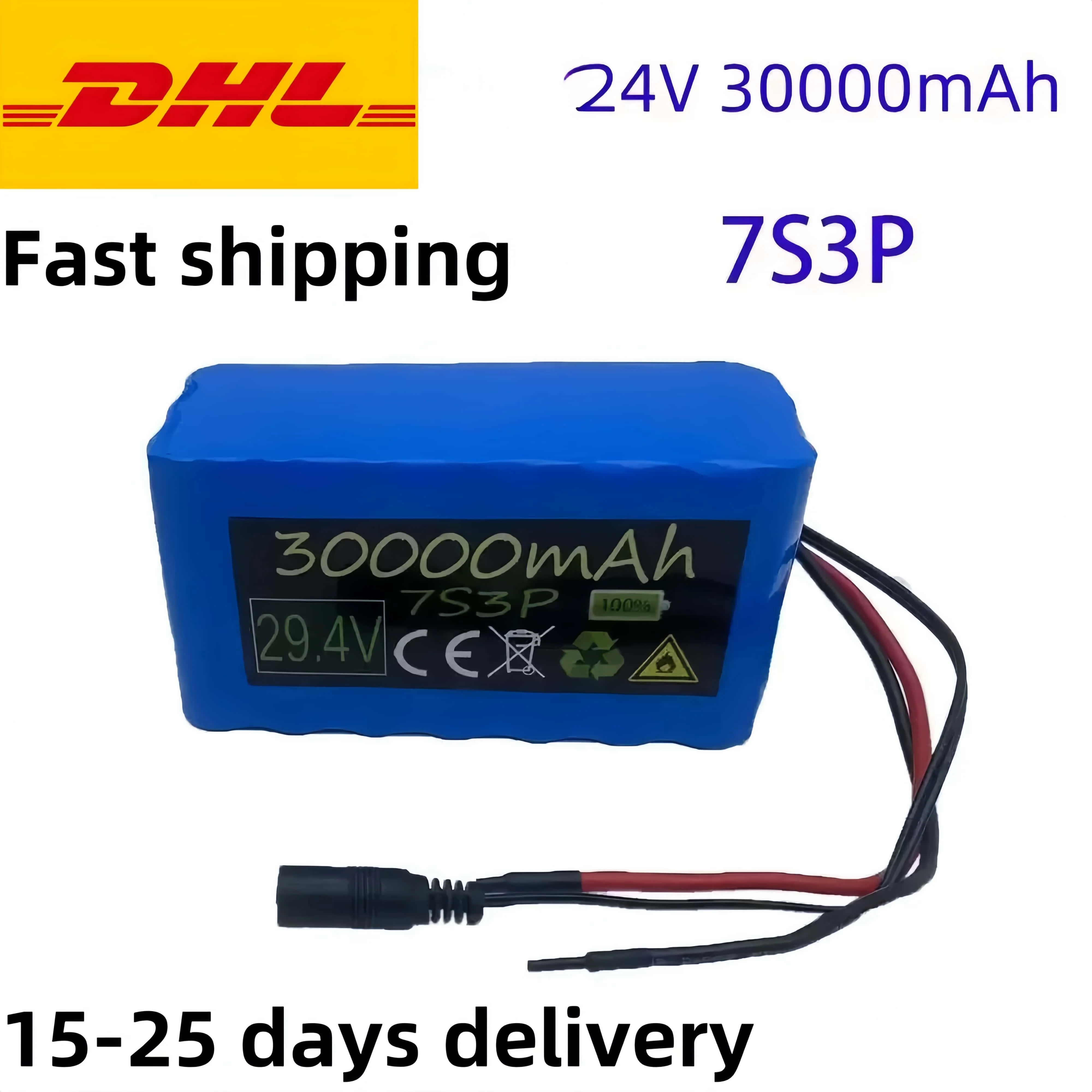 

NEW 7s3p 24V 30Ah 18650 lithium battery 29.4v 350W 500W Electric wheelchair battery mobile lithium battery pack BMS protection