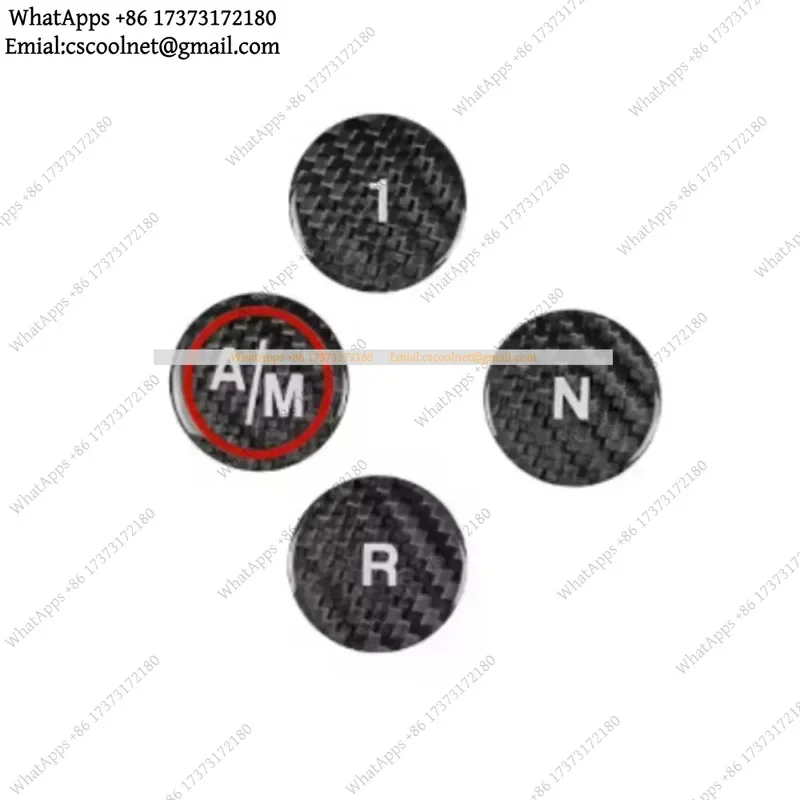 JS02 Carbon Fiber Gear Shift Button Cover Trim For Fiat 500 Abarth 595 695 Interior Decoration Sticker Auto Accessories