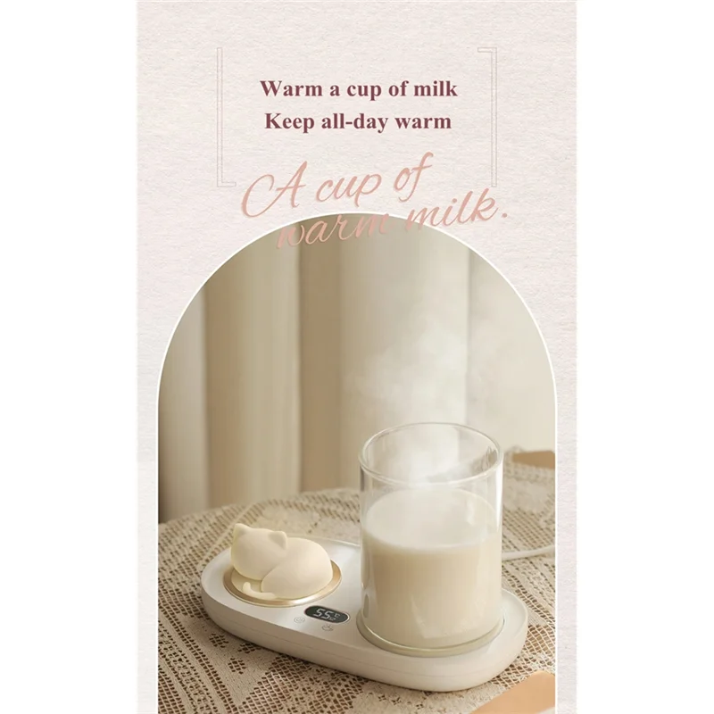 ABGI-Cup سخان كهربائي 3 تروس درجة الحرارة القدح دفئا القهوة الحليب تسخين المياه كوستر حصيرة ضوء الليل