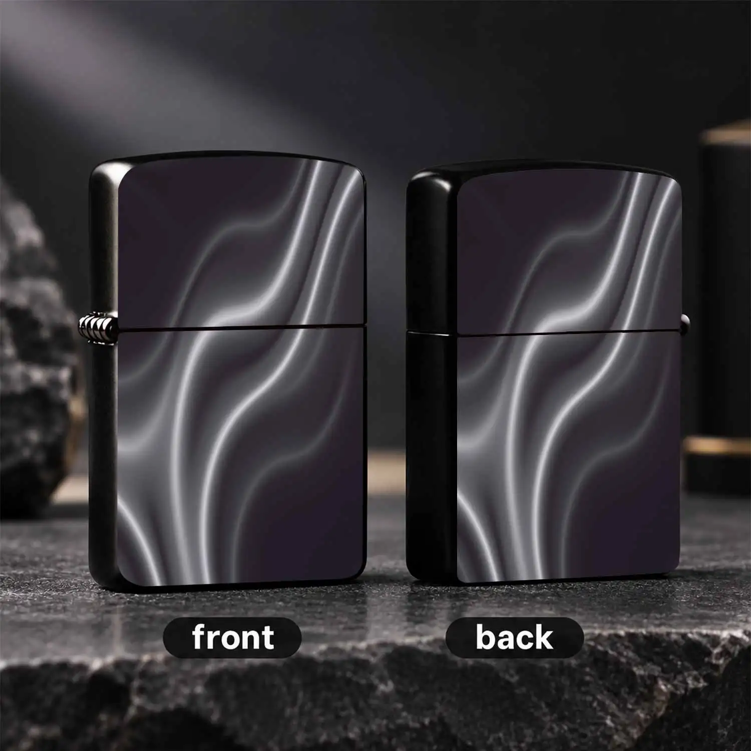 Sleek Gradient Fluid Glow Pattern Lighter, Smooth Delicate Artistic Texture, Portable Exquisite Daily Companion, Perfect For Travel, Outdoor Activities, Home And Various Occasions, Durable Practical Stylish Gift Choice A Humorous And Intere