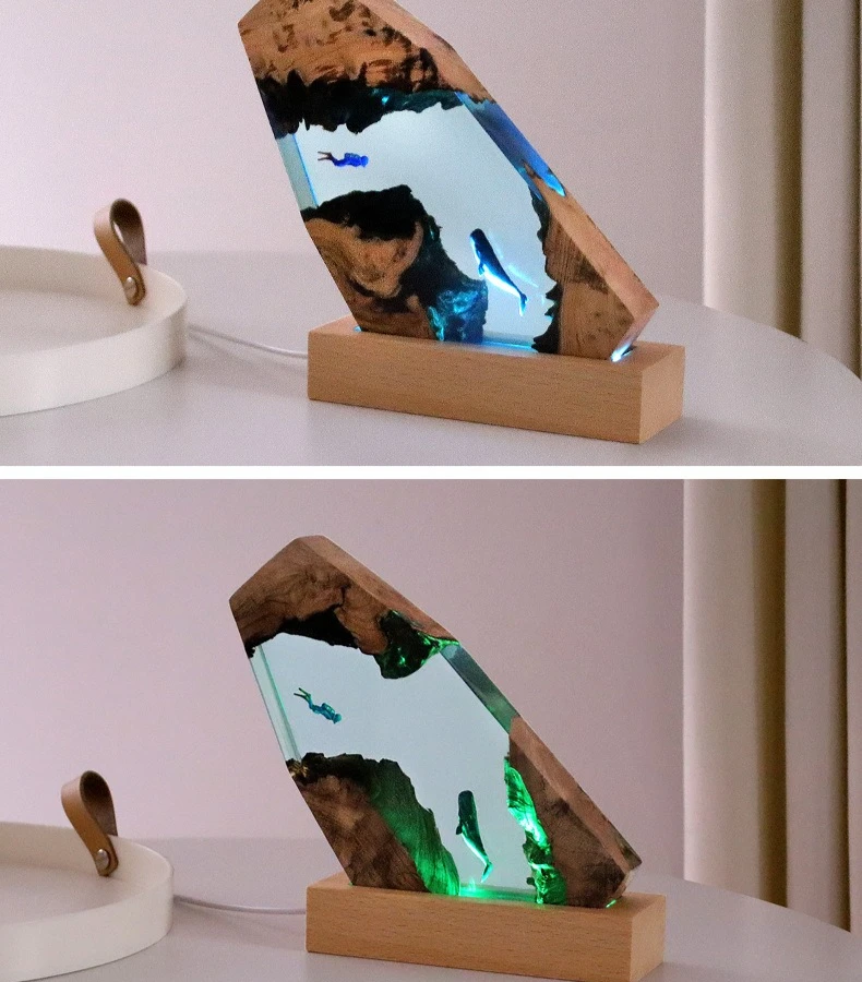 New Underwater Cave Whale Dive - Resin Art Underwater 评论和价格