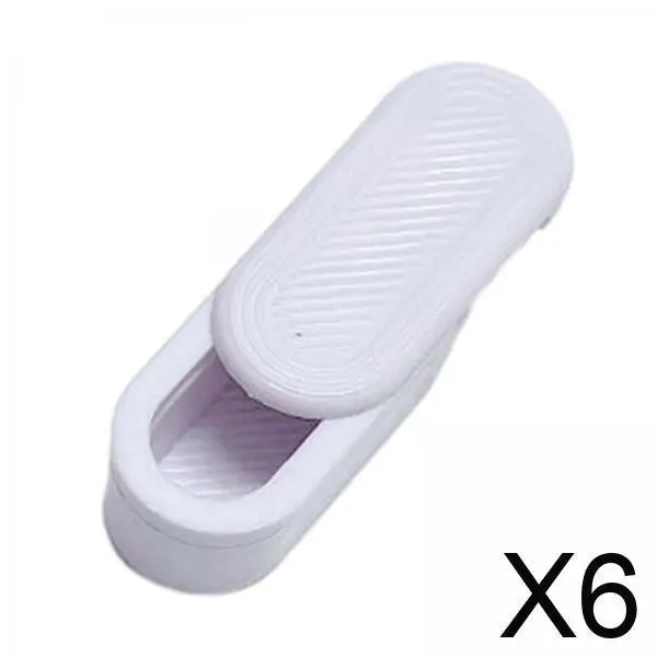 

6xKeychain Pill Holder Storage Mini Medicine Case for Emergency Camping Hiking White