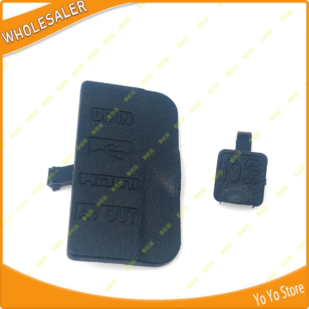 2Pcs/Set Copy Quality for Nikon D90 USB HDMI AV OUT DC IN Rubber GPS Leather Cover Camera Replacement