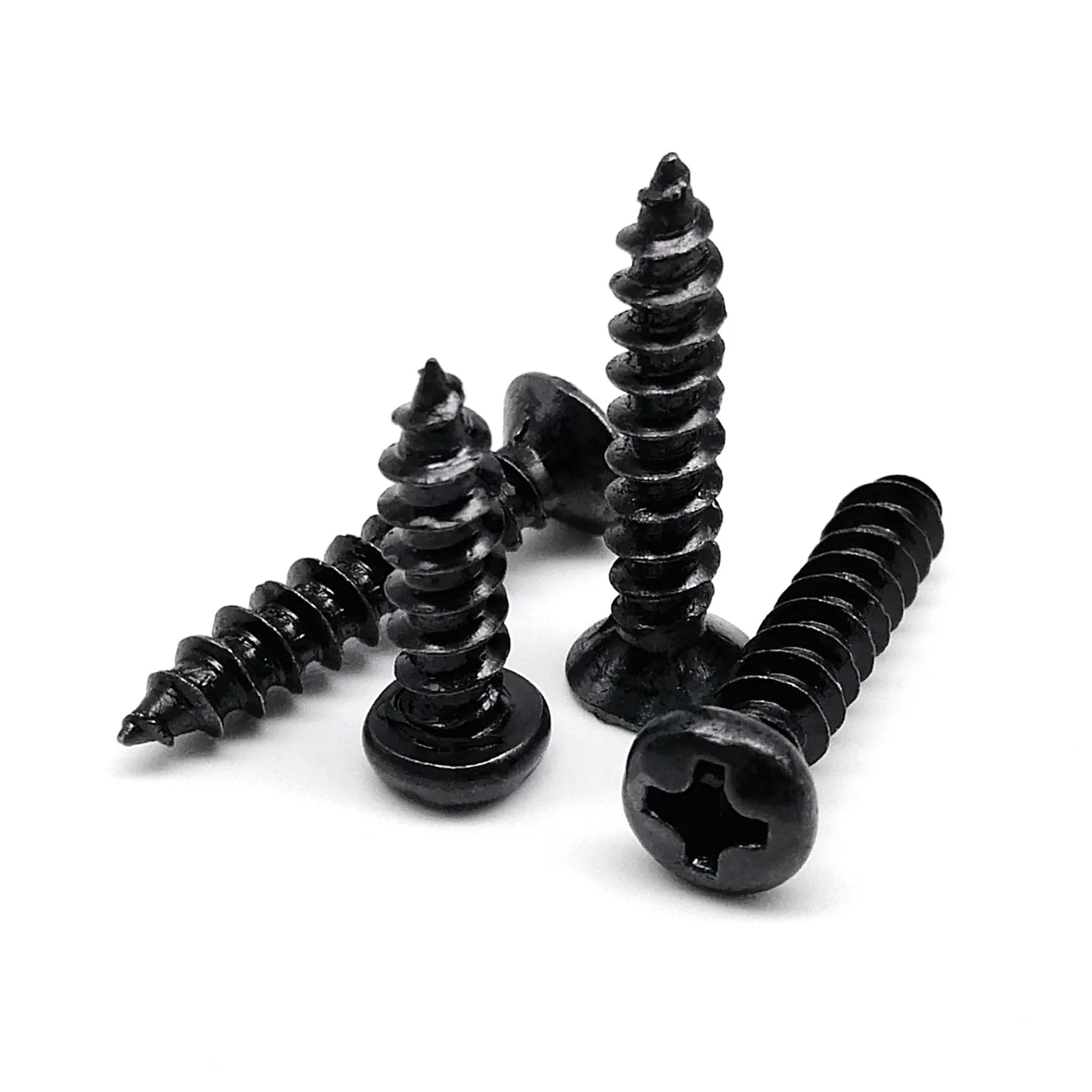 100 قطعة M1 M1.2 M1.4 M1.7 M2 M2.6 M3 M3.5 أسود الصلب صغير مايكرو فيليبس شقة غاطسة مقلاة مستديرة رئيس الذاتي التنصت الخشب المسمار #3