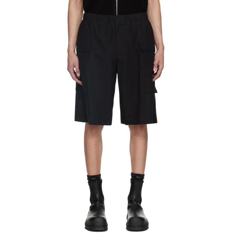 HKSH Summmer New Men Tide Dark American High Street Wide-Leg Safari Style Shorts Large Pockets Oversized Fit Ins Capris HK19659