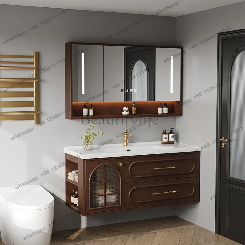 LD Display Organizer Bathroom Cabinet Storage Shelves Toilet Display Partitions Wooden Cupboard Paper Archivadores
