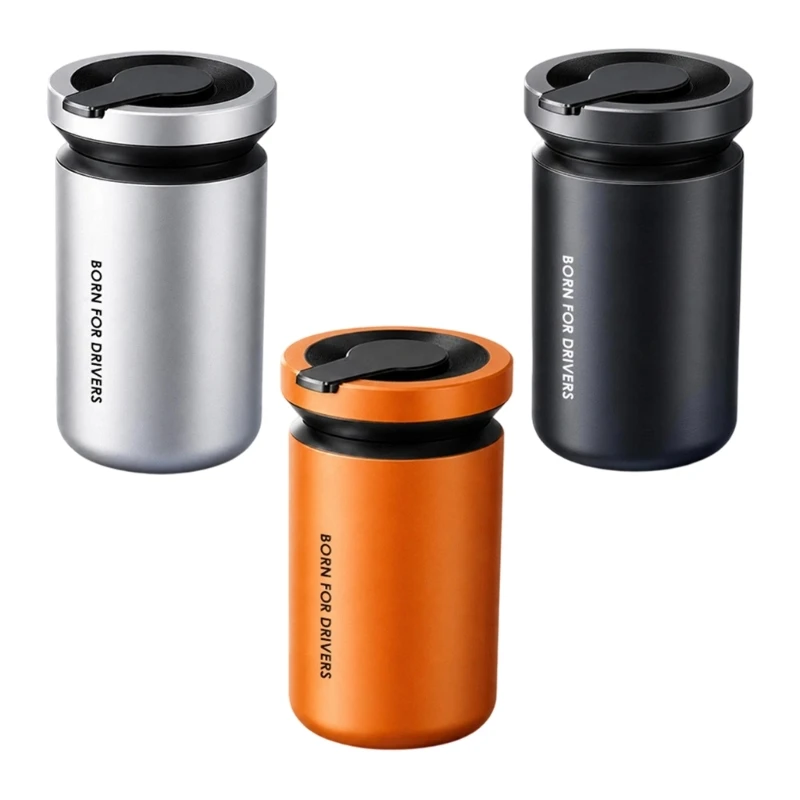 In-Car Disposal Container with Lid, Covered ABS Waste Cup for