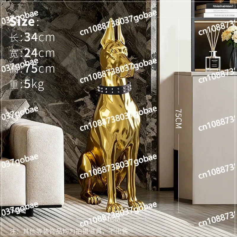Modern Floor Decoration Electroplating Dog Porch TV Cabinet Next To The Living Room High-grade Ornaments Statue Home Accessories