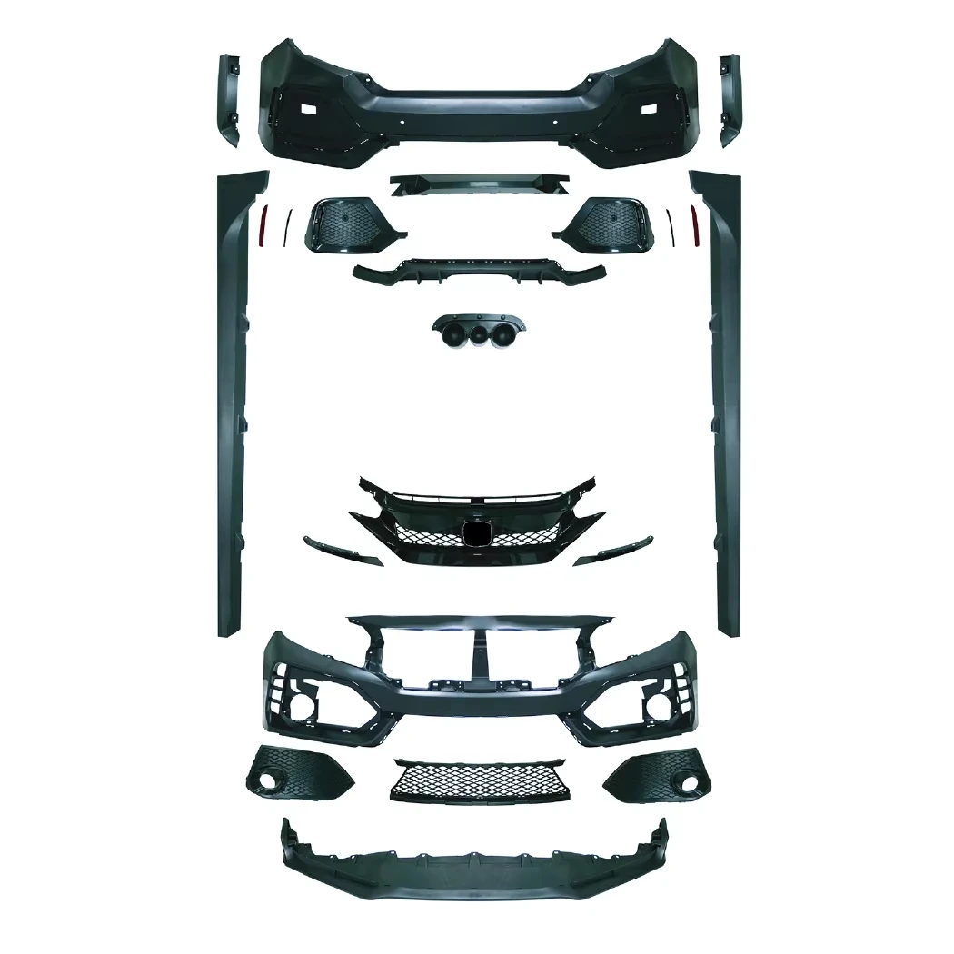 

Car Parts Modified New Type-r Body Kit Front Rear Bumper Grille Hood Side Skirt for Honda Civic 10th for Civic Sedan Full Kits