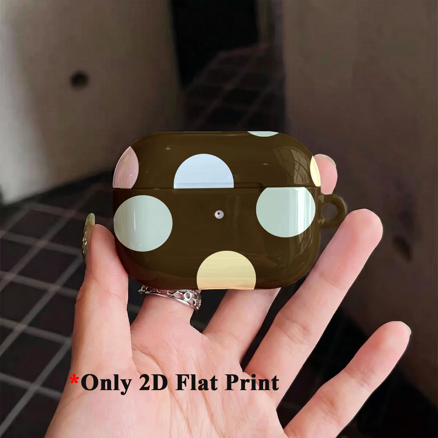 Polka Dot Retro Case Suitable for AirPods4 Pro3 Pro Hard Glossy Protective Case,Holiday Gifts for Friends Family