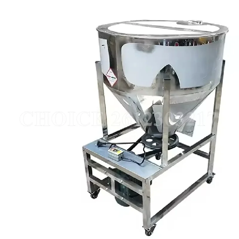 Mixer umpan hewan pertanian Mixer umpan baja tahan karat vertikal mesin pelapis biji jagung Mixer Pellet plastik