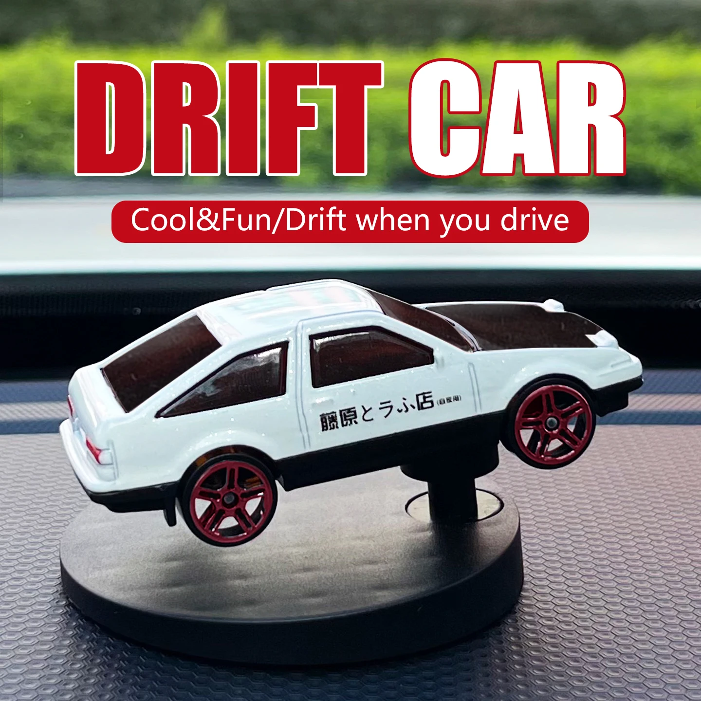 Drift Race Car Ornaments Dashboard Model Sway Swing Turn Cool Fun Sports Racing Interior Accessories Decor Items Decorations Men