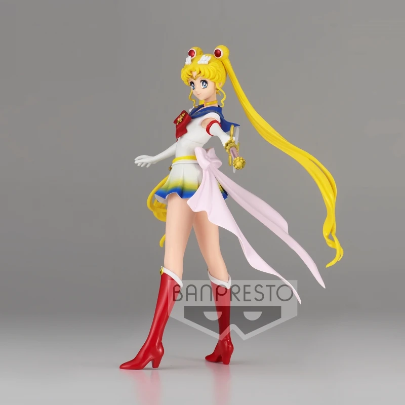 Bandai Sailor Moon Eternal Anime Figure Serena Tsukino II GLITTER & GLAMOURS Action Figure Toys For Kids Gift Collectible Model