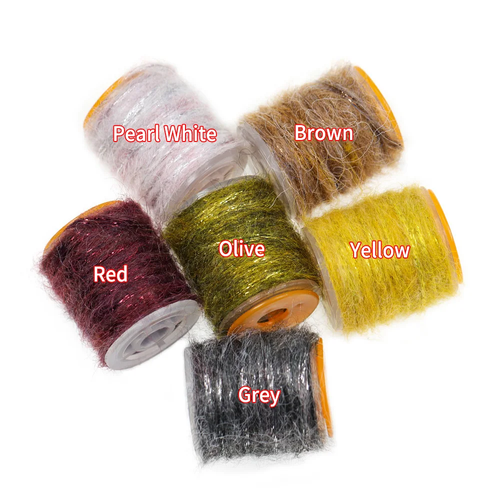 Bimoo 5M/spool Multiple Color Dirty Bug Yarn Mottled Dubbing Thread Shrimps Baetis Caddis Nymphs Fishing Fly Tying Material