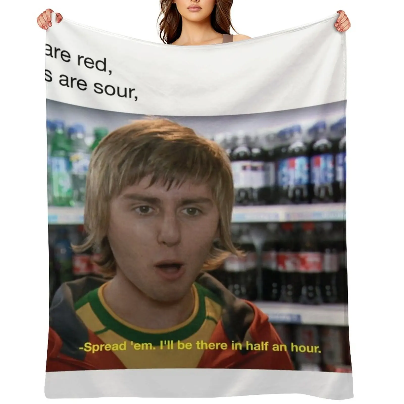 

Funny Quote Jay The Inbetweeners spread em poem Throw Blanket Soft Beds halloween cosplay anime Soft Big Blankets