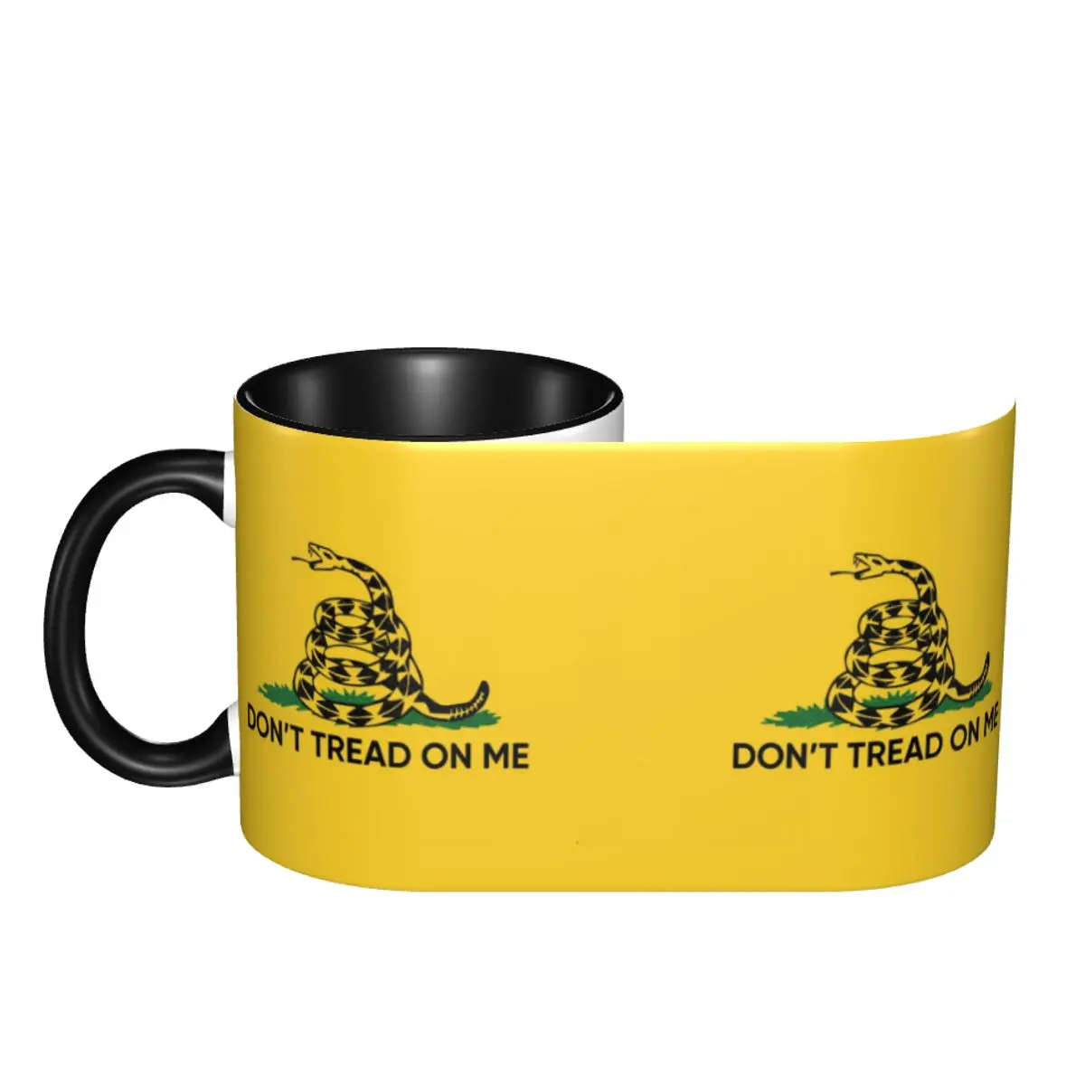 Dont Tread On Me Coffee Mug DIY Personalized Gadsden Flag Ceramic Mug Creative Present - view 3