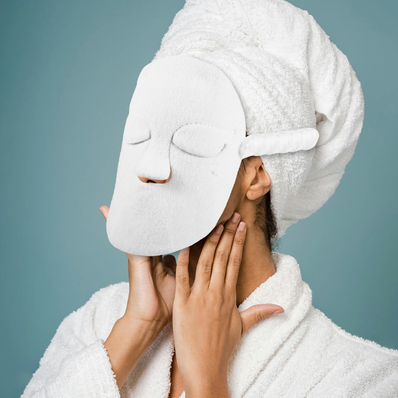 

Thicken Cold Compress Face Towel Double Layer Large Facial Towel Mask Coverage Women Beauty Care Moisturizing