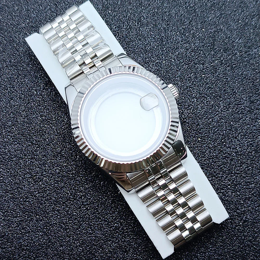 Dwayne Campbell Nh35 Gehäuse 41mm hochwertige Herren Stahl gehäuse Uhr passt nh35/36 Uhrwerk Uhren box Saphirglas Armbanduhren 6