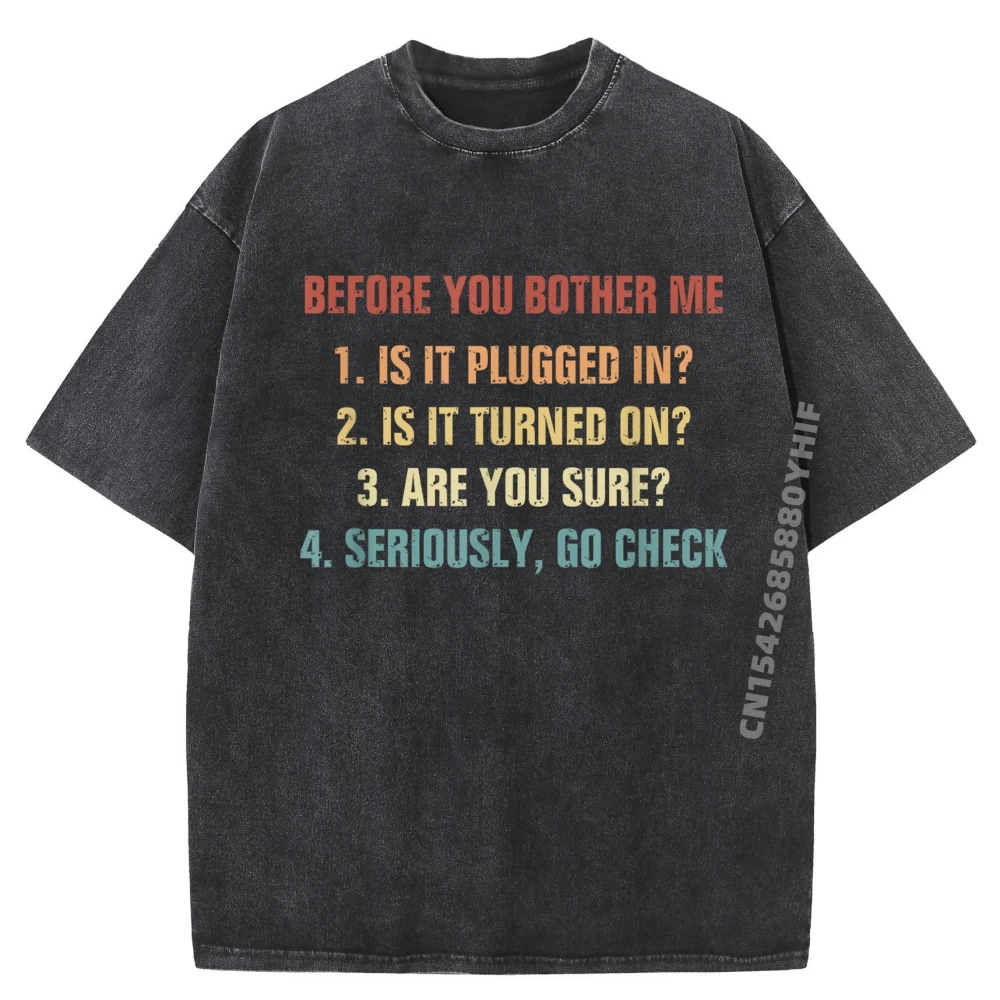 

Забавная техническая поддержка Is It Plugged In It Computer Nerd Cream Футболка с графическим рисунком Мужские потертые топы в стиле ретро Футболки на день рождения