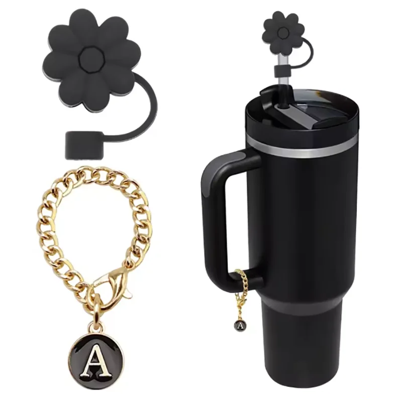 

Straw Cover Cap Straw Toppers Letter Charms for Stanley 30/40Oz Tumbler with Handle Cup 10mm Straw Tumbler Accessories