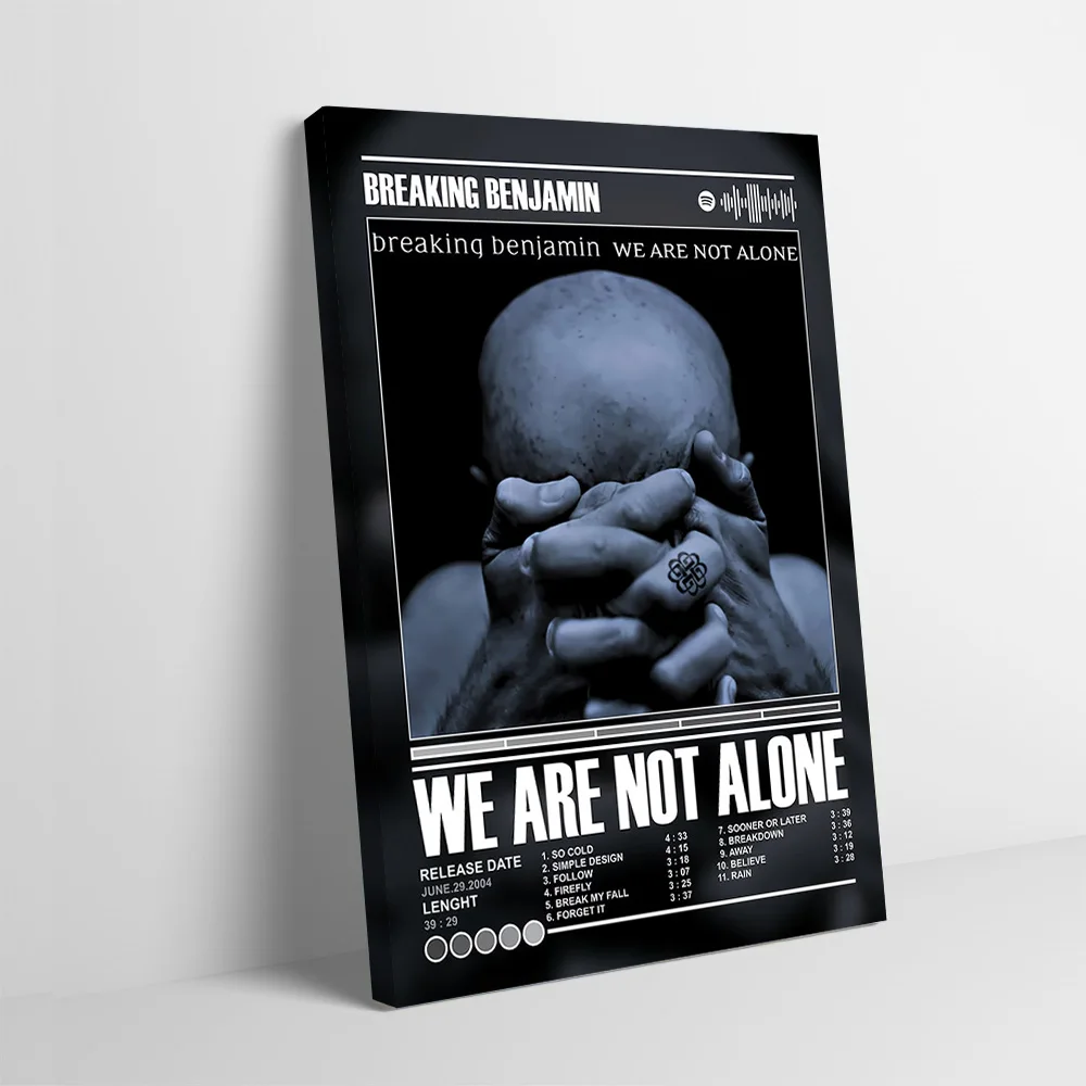 Breaking Benjamin - Pôster We Are Not Alone, pintura em tela impressa personalizável, arte de parede, presente para decoração de casa, ornamentos