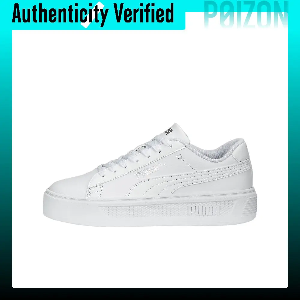 PUMA Platform V3 Textile, Split Cow Leather, Artificial Leather Abrasion Resistant Low top Skateboard Shoes Women's 390758-01