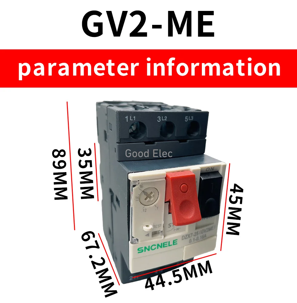 1PCS GV2-ME Series MPCB Motor Protection Circuit Breaker GV2 Motor Protector Circuit Breaker /Motor Protection Switch