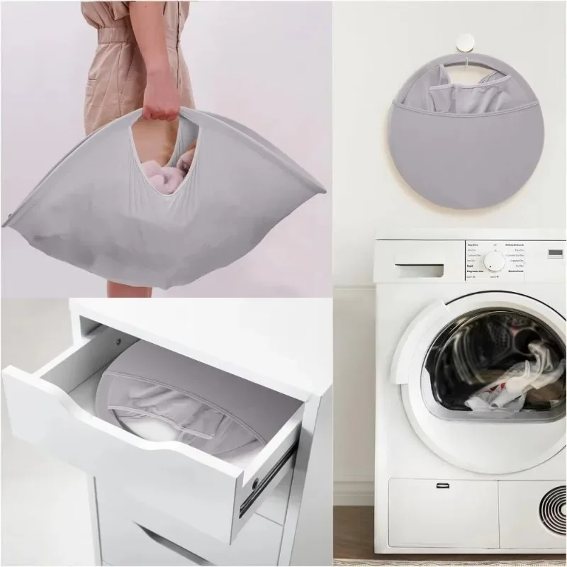 2026 new  Foldable Laundry Basket​​ Home​​ ​​Portable Dirty Clothes Folding Basket​​ Space-Saving​​ Home Laundry Organization view 4