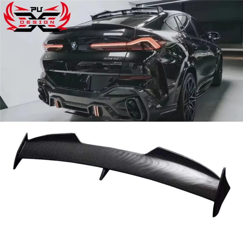 

FD Style Root Spoiler Wing For BMW X6 G06 2019-2024 Carbon Fiber Body Kit Rear Spoiler Wing