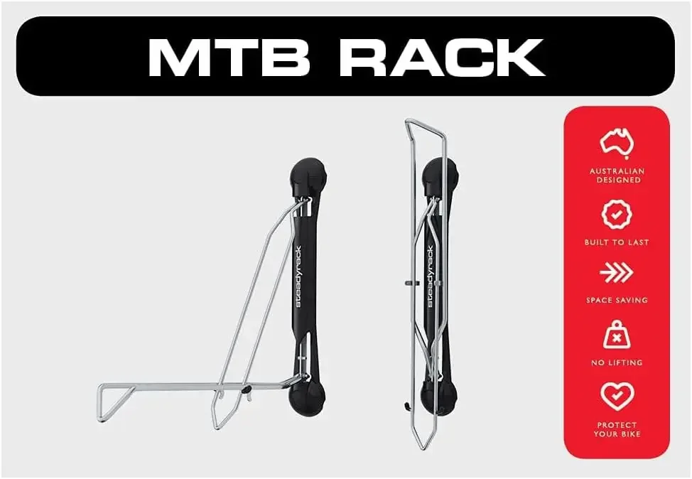 Bike Racks - Mountain Rack - Wall Mounted Bike Rack Storage Solution for Your Home, Garage, Park