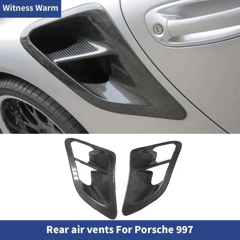 Für Porsche 2004 geschmiedete Kohle faser Heck kotflügel Lüftungs schlitze Splitter Auto Styling 2014-2018