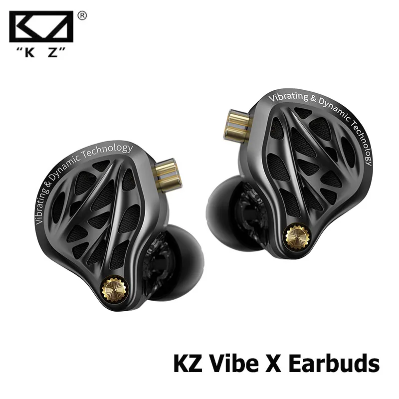 KZ NEW Vibe X Low Frequency Vibration Earbuds HiFi IEM Deep Bass Headset Stereo Sound In-Ear Earphones for Music Gaming