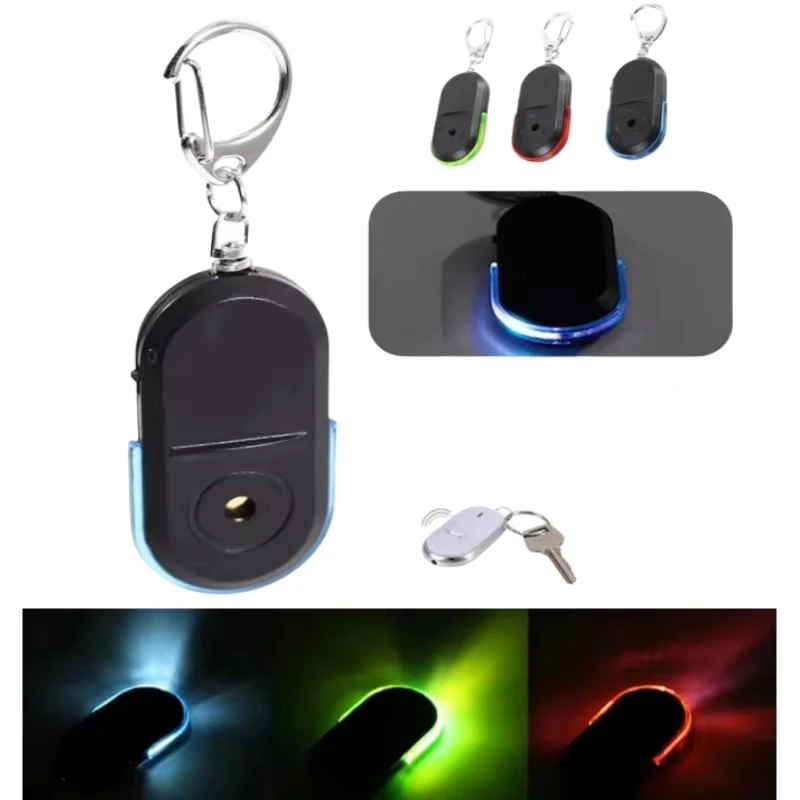 Smart Anti-Lost Key Locator Finder Tracker LED Whistle Key Finder Flashing Beeping Sound Alarm With Keychain Whistle