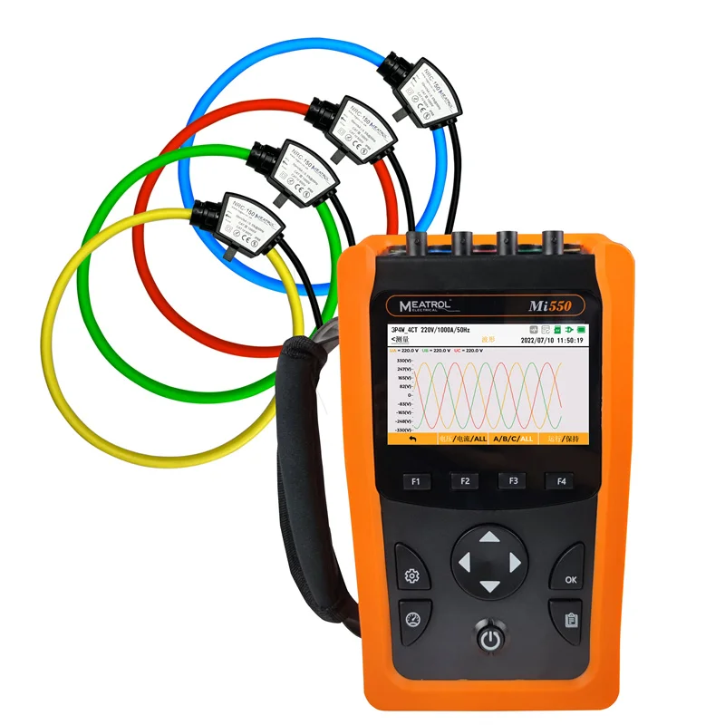 Smart Electricity Meter Power Quality Analyzer Rogowski Coil Current Measuring Instruments Mi550