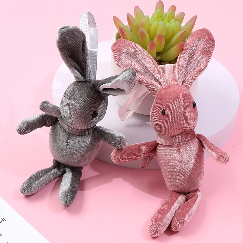 Velvet Long Legged Rabbit Plush Toy Pendant Backpack Keychain Accessory Bouquet Decoration Bag Accessories Wholesale