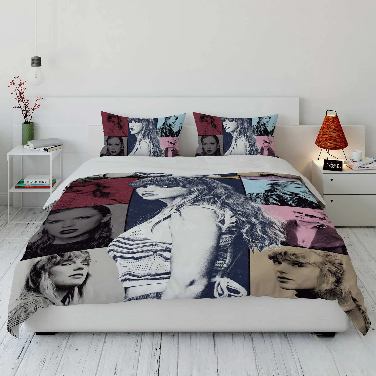 Pop Female Singer Taylors 3D Printing Bedding Set Celebrity Swift Duvet Cover Pillowcase Bed Kit Famous Star Quilt Cover Bed Set