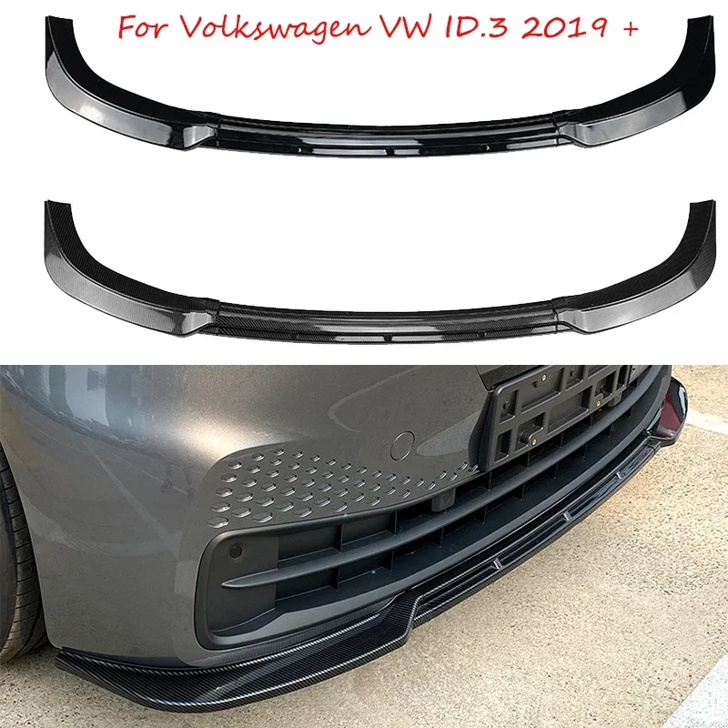 

For Volkswagen VW ID.3 2019 2020 2021+ Car Accessories Front Bumper Lip Splitter Stickers Trim Cover Spoiler Diffuser Body Kit