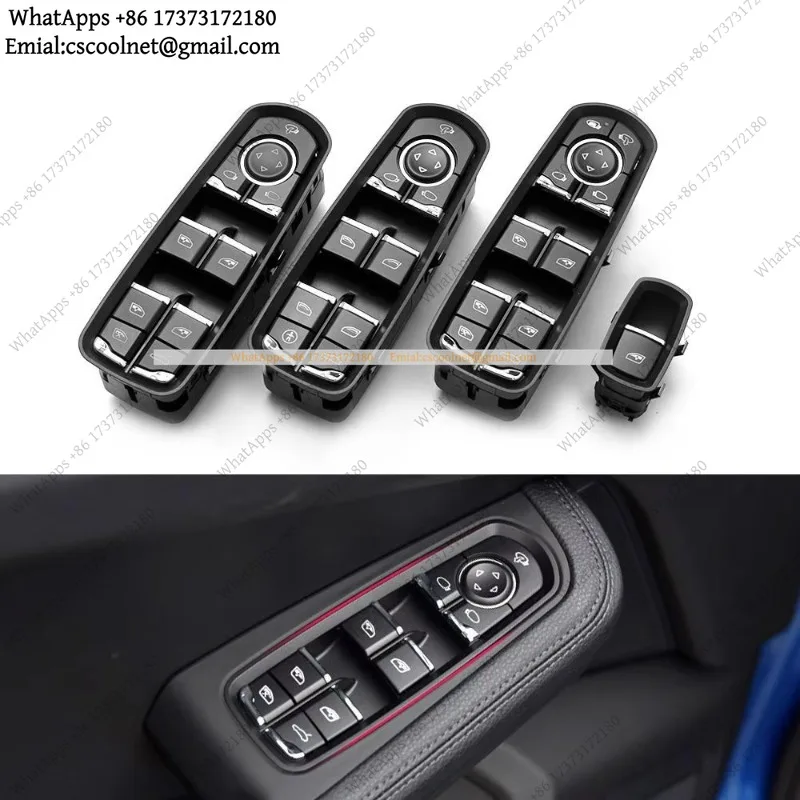 7PP959858AEDML 7PP959858RDML 7PP959858MDML Front Left Power Window Switch Button For Cayenne Macan Panamera 2011-2017