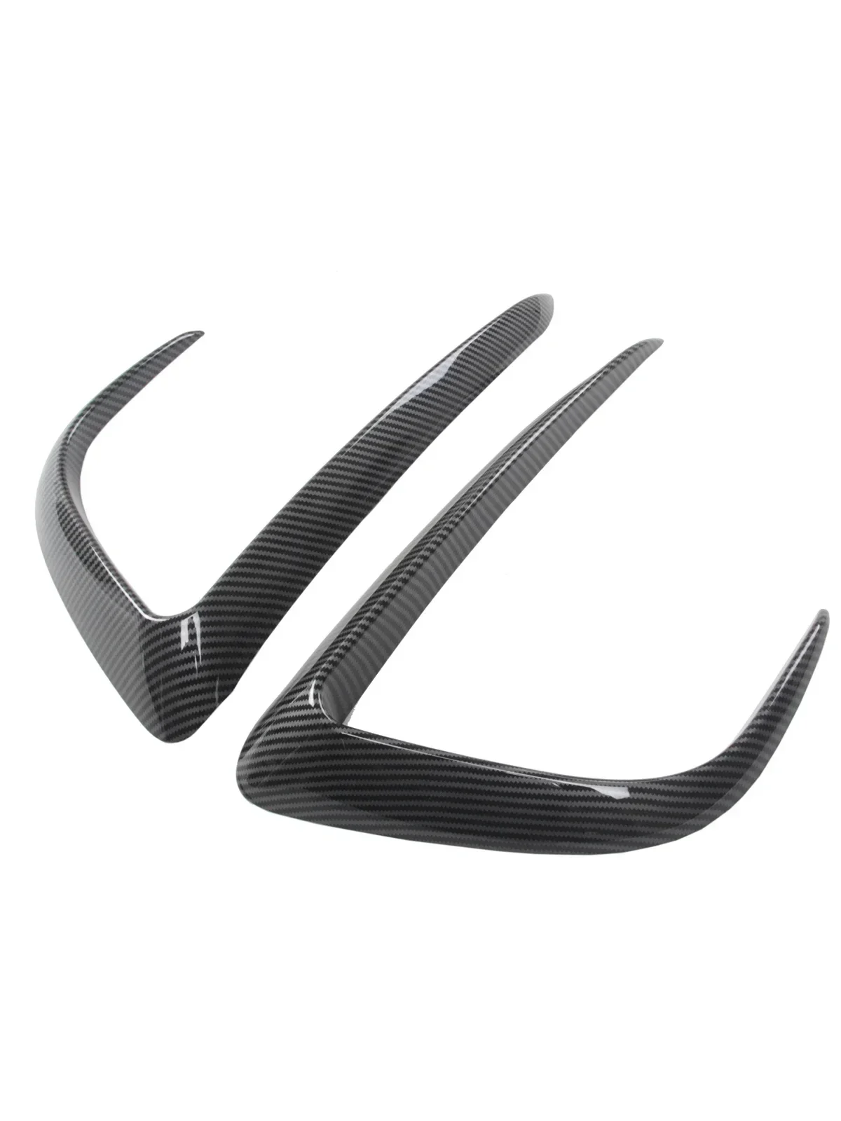 New！ For Tesla Model Y 2020 2021 2022 2023 High Quality REAL Carbon Fiber Front Bumper Fog Light Lamp Cover Lip Spoiler