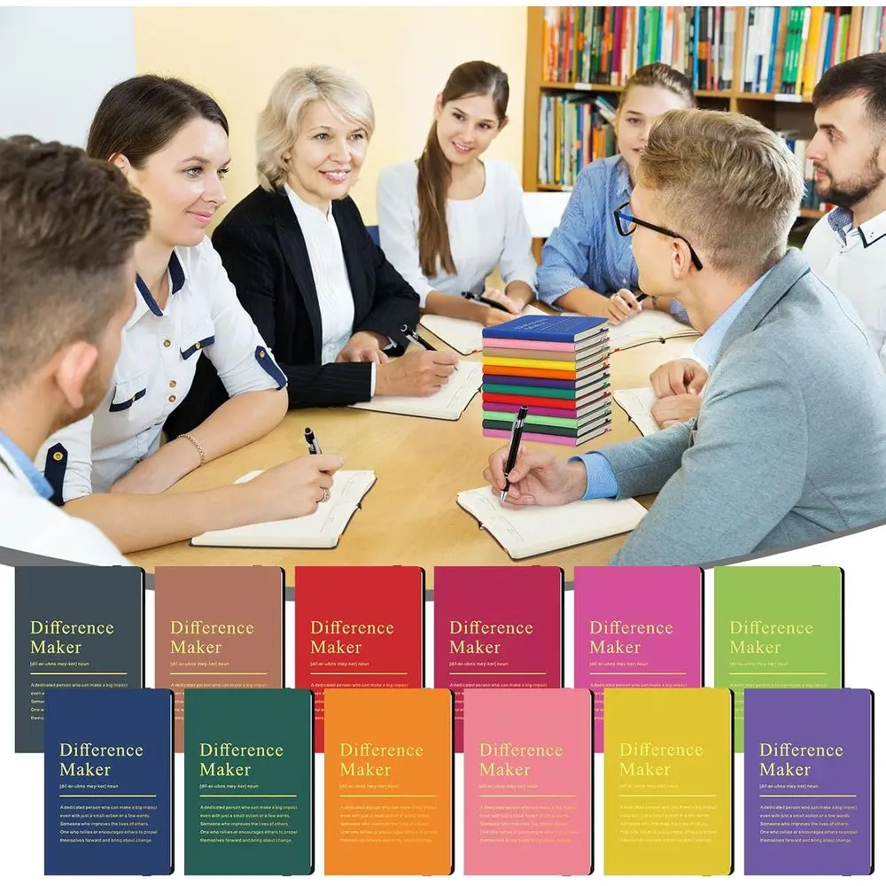 대량 A6 가죽 저널 - 여성, 팀 및 직원 감사 선물용 영감 노트 36개 세트