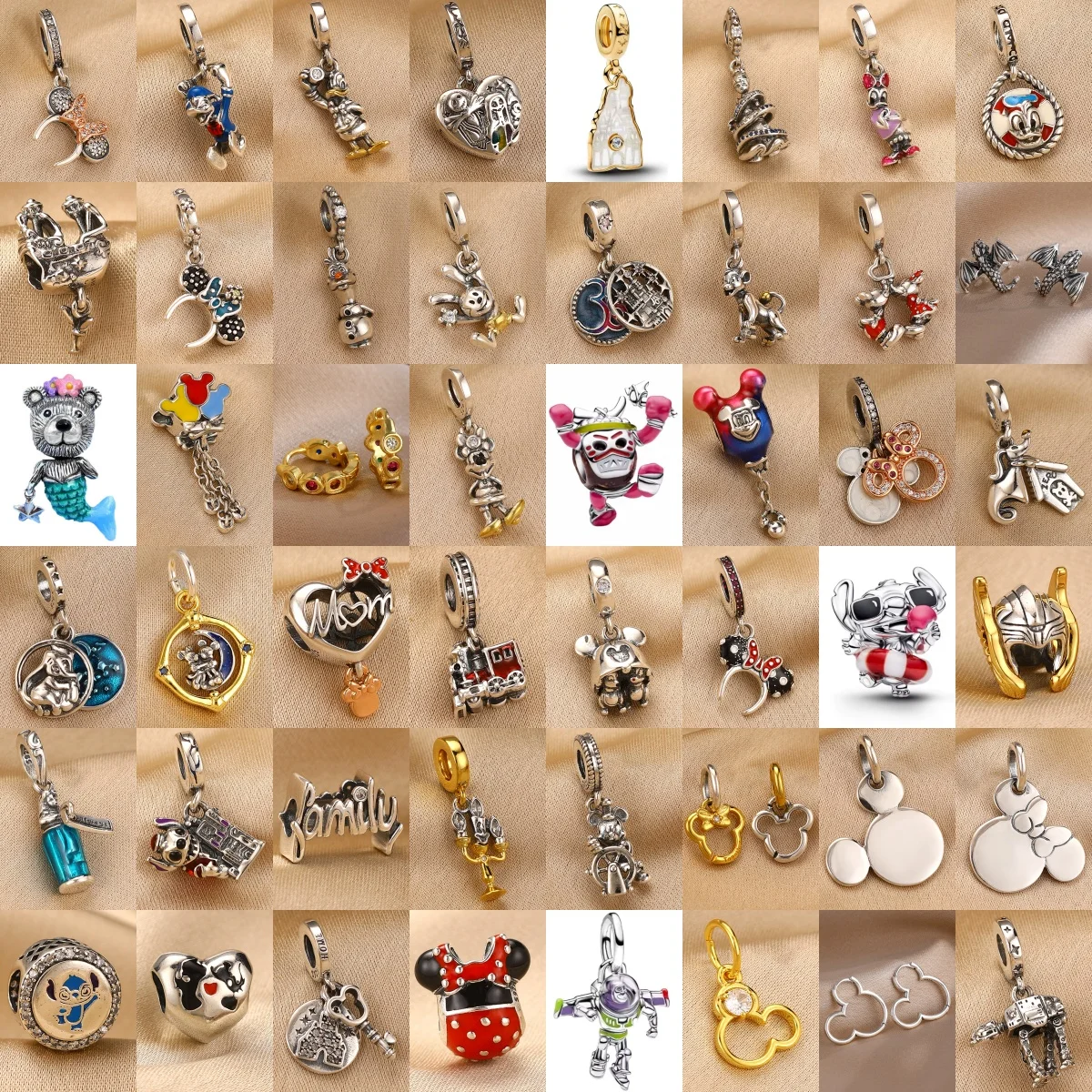 2026 Authentic 925 Sterling Silver Cute Cartoon Duck Mouse P