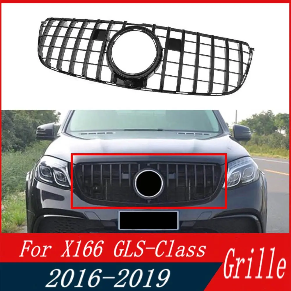 

Car front bumper grille Upper racing grill for Mercedes-Benz X166 GLS-class GLS500 GLS350 GLS320 GLS400 SUV 2016 2017 2018 2019