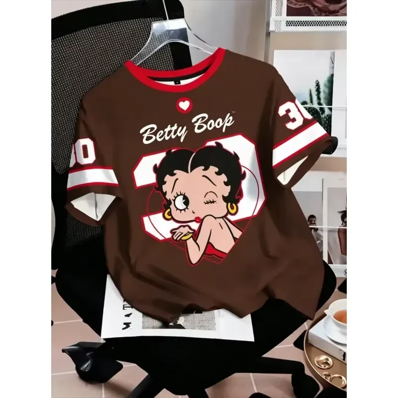 3D Print Casual T Shirt Betty Boop Cartoon 2026 Short Sleeve Men Women Family Matching Parent Kids Summer Sport Daily Graphic