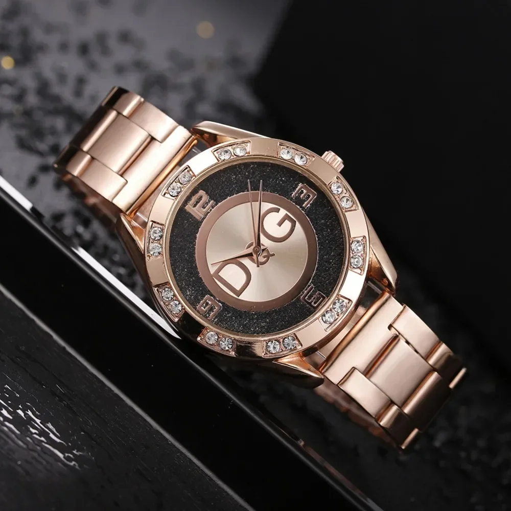 Women\'s Watches Luxury Brand Fashion Rhinestone Stainless Steel Quartz Ladies Wristwatches Reloj Mujer Best Selling Montre