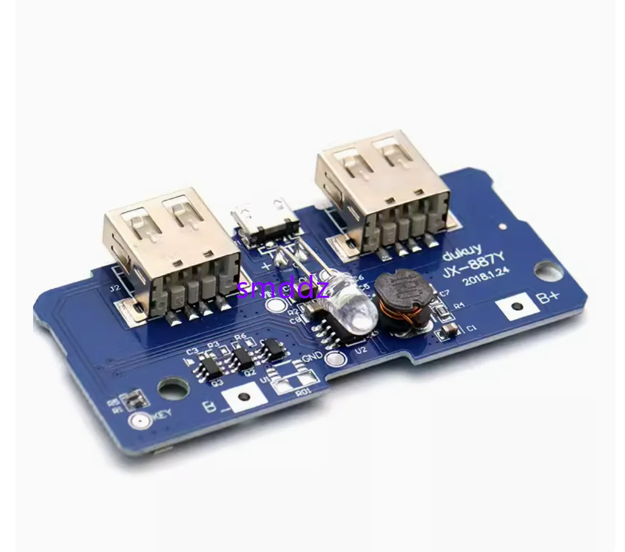 10pcs   18650 Booster Module 3.7V to 5V2A Power Bank/Mobile Power Supply Main Board/Circuit Board