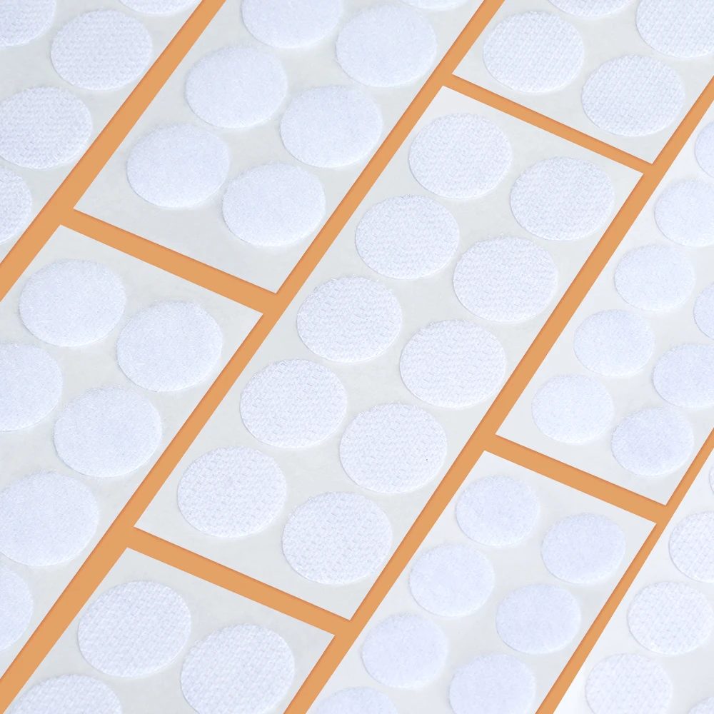 10/30/50 Pairs Self Adhesive Fastener Dots 15mm 20mm Round Hook Loop Sticky Back Nylon Tape Strong Glue for Home DIY